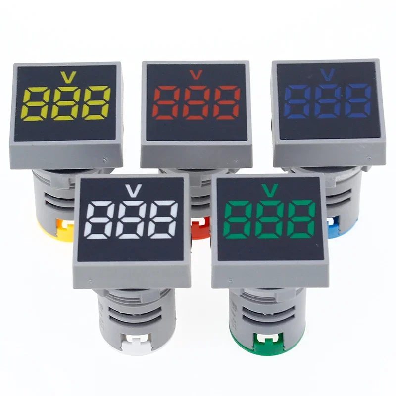 Amp Watt Meter Digital Voltmeter Ammeter DC Ammeter Analog Current Meter Analog Voltmeter Ammeter Analog Voltmeter 22MM 0 100A Digital Ammeter Current Meter Voltage Meters Indicator Led Lamp Square Signal Light