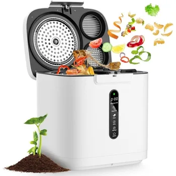 4L Electric Composter for Kitchen, Smart Compost Bin Outdoor/Indoor, Odorless/Auto-Cleaning/ 3 Modes/Intelligent LED Display 1