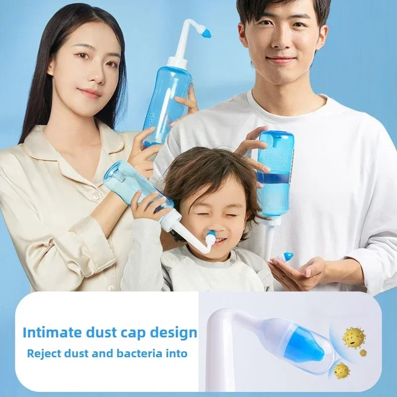 300ml Nasal Wash Bottle Adult Children Nasal Cavity and Wash Bottle Physiological Avoid Allergic Saline Rhinitis Manual