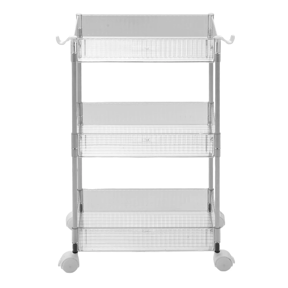 Voltsify Multi-Tier Transparent Rolling Storage Cart