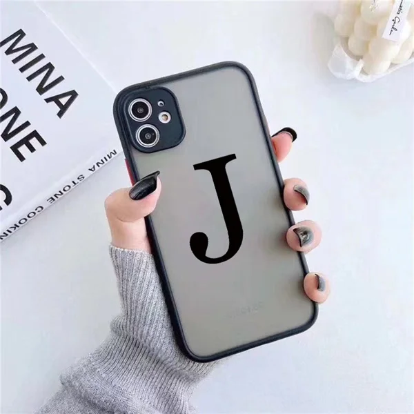 Sleek Black Phone Case with Camera Protection - Matte Hard PC Cover