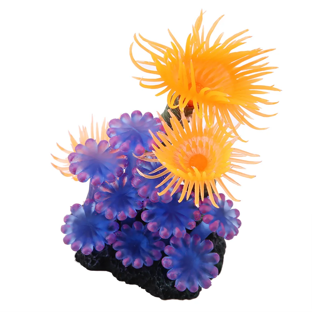 Fish Decoration Aquarium Simulation Silicone Artificial Coral Sea Anemone Landscape Decoration