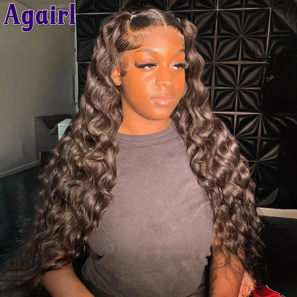 Ginger Brown 13X6 Loose Deep Lace Front Wig Glueless 13X4 Frontal Deep Curly Human Hair Wigs For Women Dark Ginger 4X6 Lace Wigs