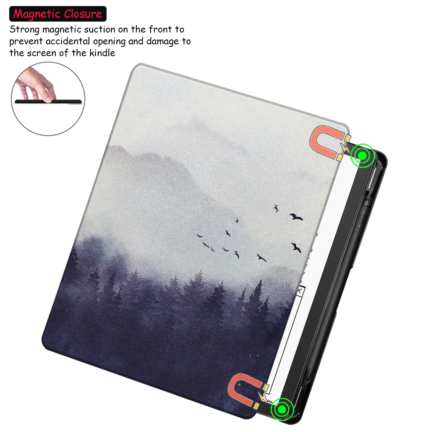 para Kindle Scribe Todos os Novos pu Capa de Couro com Auto Dormir Wake 102 in 2023 Lançado com Pen Holder Case - Imagem 6