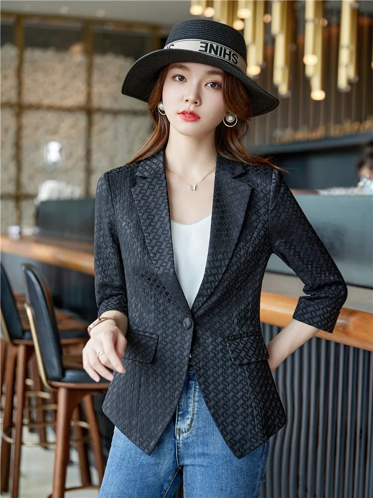 Spring Summer 2024 New Fashion Women Coat Half Sleeve Suit