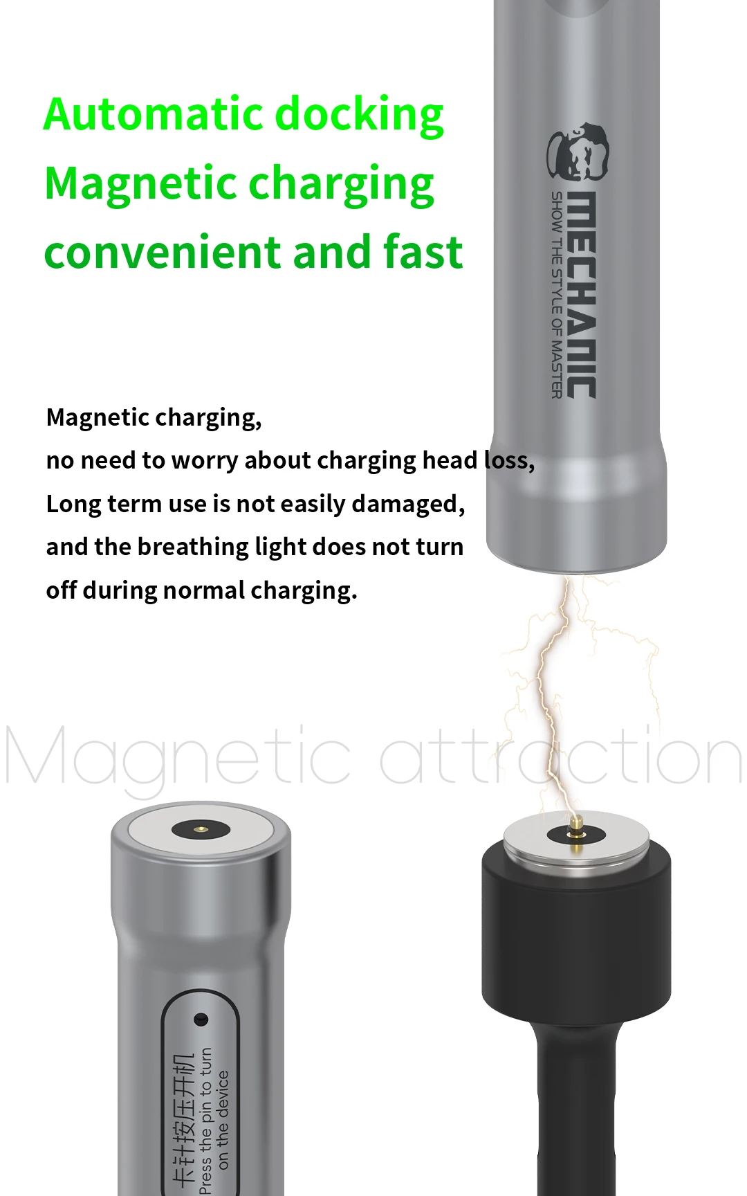 MECHANIC LED Repair Tool Holder with Magnetic Charging Vibration Induction Auto Sleep for Mobile Phone Precision Repair Tools 5