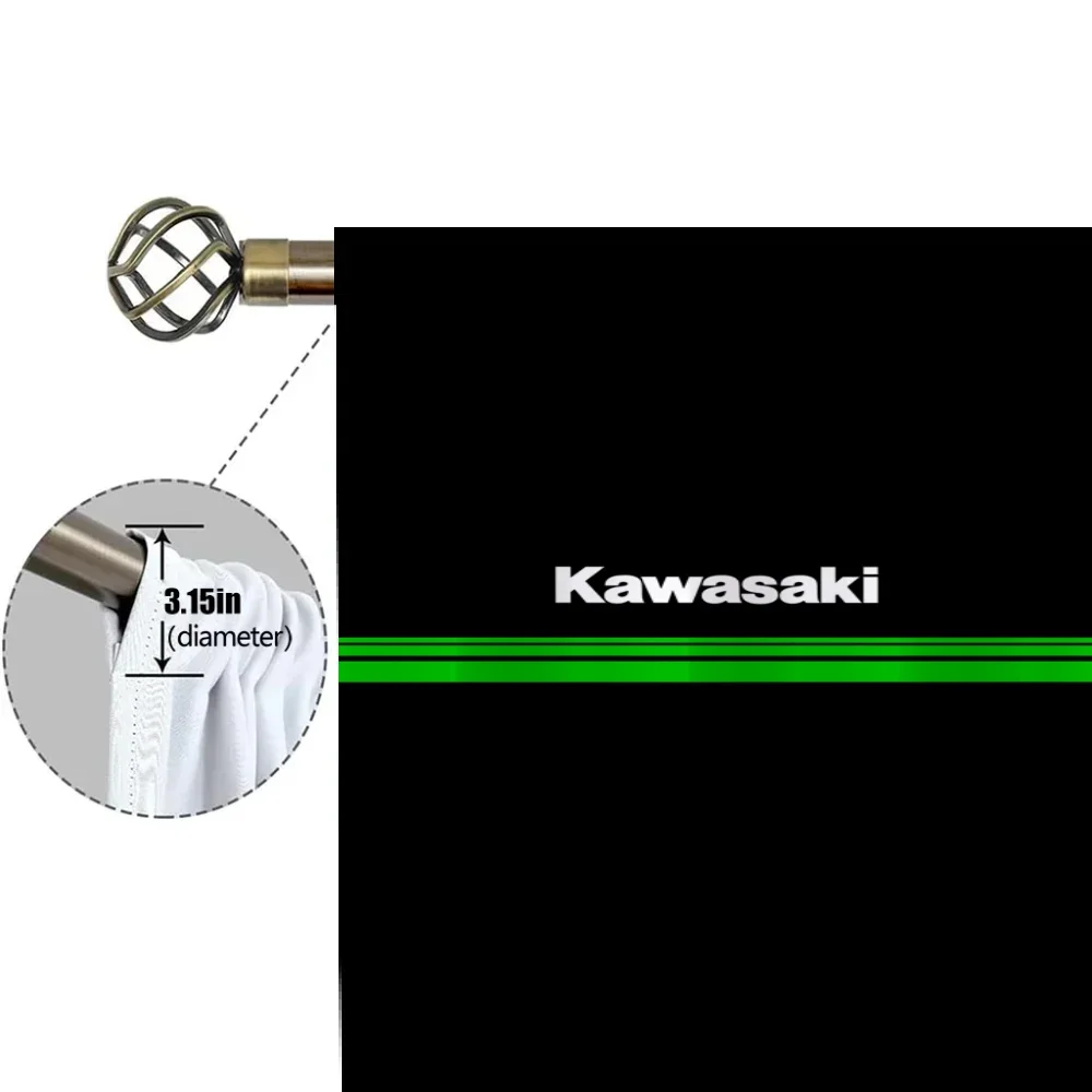 Home Interior Kitchen Curtains for Living Room 2 Pieces Blackout Curtains Door Curtain K-kawasaki-i Bedroom Decoration Partition 5
