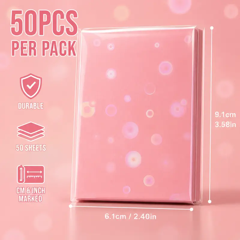 Sharkbang 50pcs/Lot Holo Card Sleeves 61x91mm 20C Macaron Color Kpop Holder For Postcards Films Game Cards Photocard Protector - Image 17
