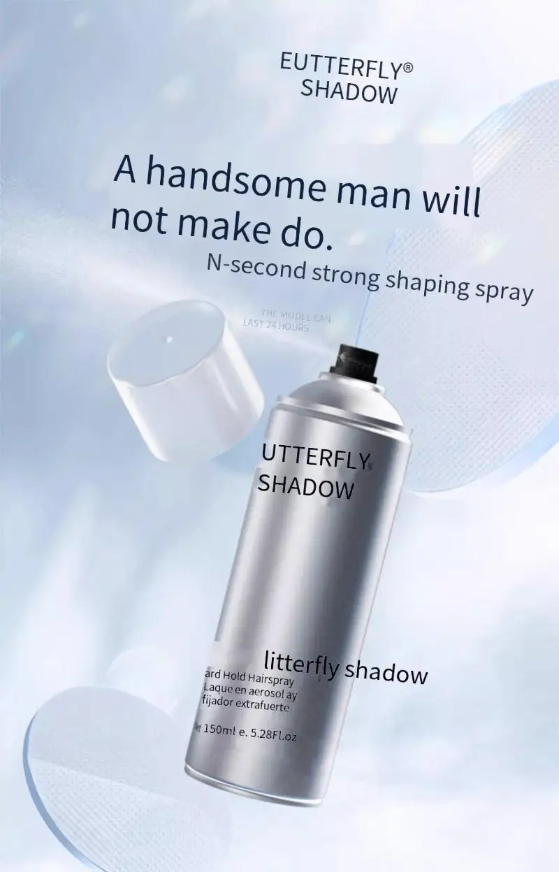 Clear Shadow Hair Gel spray Shaping Men's Small Bottle of Dry Gel Fluffy Women's Fragrant Long lasting Shampoo