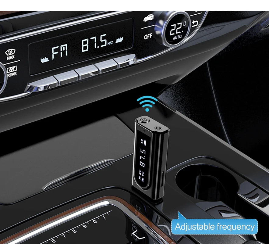 Vaorlo-fm Receptor Transmissor Adaptador Bluetooth 5.0 Usb Aux para tf Card Mp3 Player Estéreo em Casa tv pc Celular Fones de Ouvido - Image 6