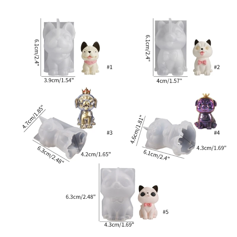 Silicone Mold Cat Dog Aromatherapys Candle Resin Molds Gypsum Ornaments Keychain Mold Home Dcoration Durable Tool DIY