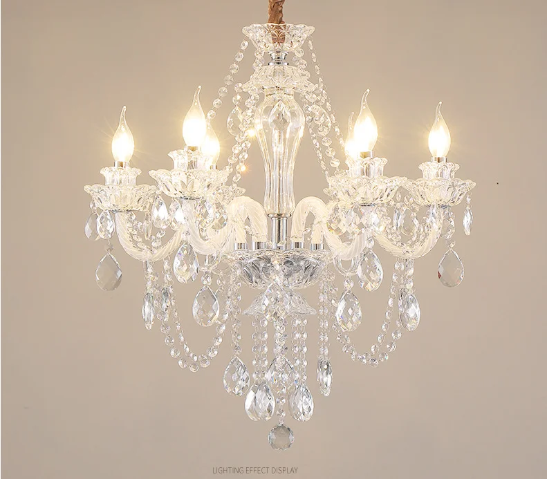 chandelier lamp Modern Luxury LED Crystal Chandelier Ceiling Lustre de cristal Crystal ball Pendant Hanging Lamp Home Kitchen Lighting Fixtures long chandelier