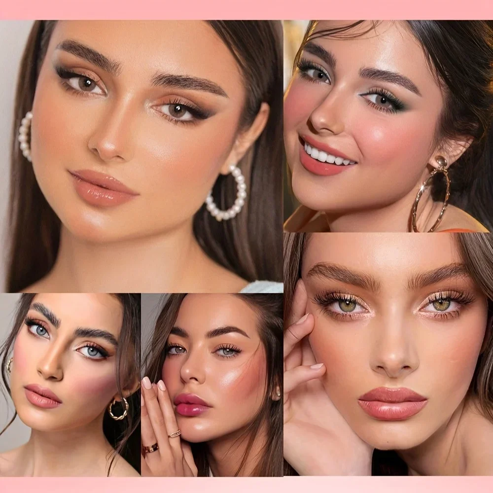 BEAUTY GLAZED 4Pcs/Set,Liquid Foundation With Primer,Concealer,Liquid Blush,Long-Lasting Matte Velvet Waterproof
