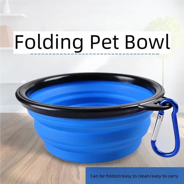 Multi specification pet folding bowl, dog supplies, portable outdoor travel food bowl, dog accessories