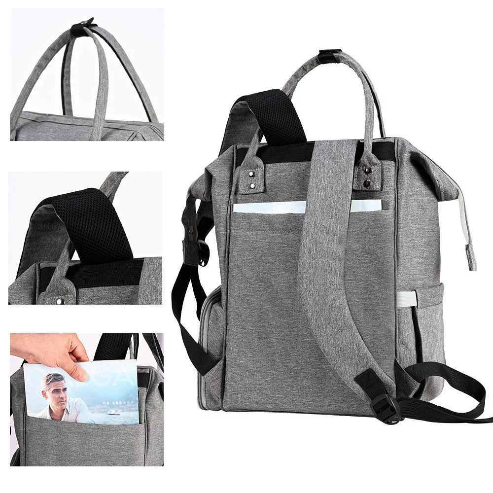 Two-Tone Backpack Yarn Storage Bag Large Capacity Oxford Organizer Crochet Hooks & Outdoor Travel
