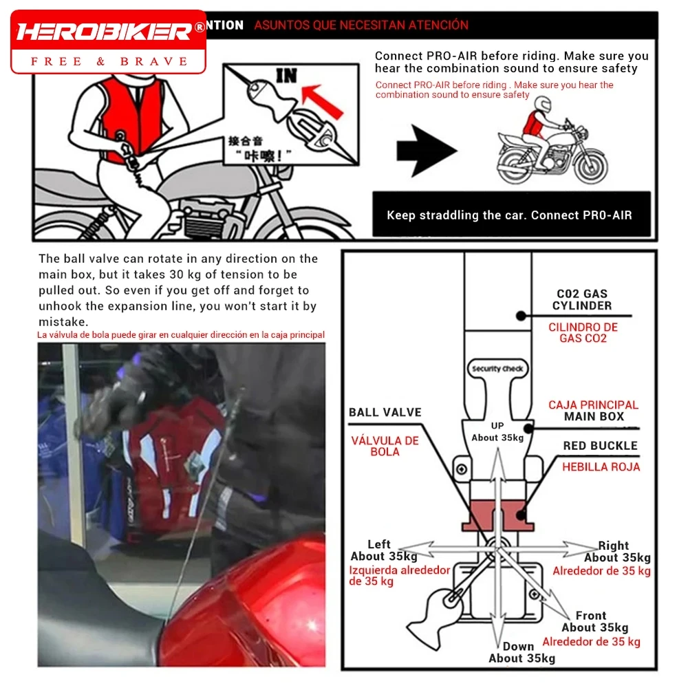오토바이 에어백 조끼 모토 레이싱 고급 에어백 시스템 모토크로스 보호 라이딩 에어백 재킷 반사 안전 조끼