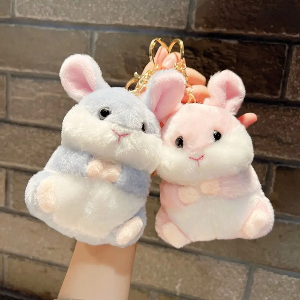 

Bag Pendant Wedding Present Rabbit Plush Keychain Bunny Plush Keyring Animal Stuffed Toys Hamster Rabbit Plush Keyring