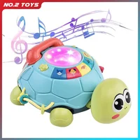 Multifunctional Crawling Turtle Telephone Baby Toy Puzzle Early Education Story Machine Musical Toy 6 Months Infant Baby Gifts 1