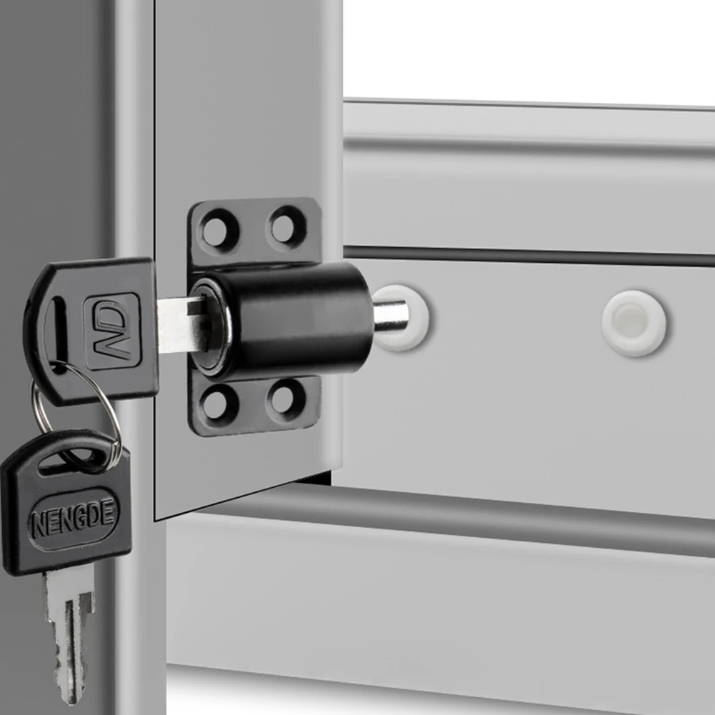 Description Picture 6 of itemFor Most Hinged Sliding Doors Lock With Key Key Easy Installation Window Hardware Aluminum Alloy Protection Sliding Sash
