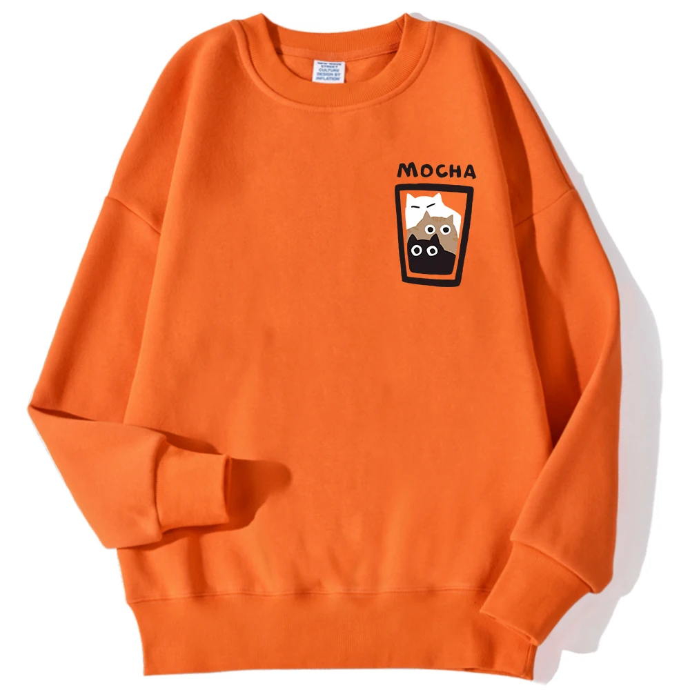 Three Cats In A Mocha Cup Sweatshirt Men Fashion Comfortable Hoody Autumn Fleece Soft Hoodies Casual Warm Tops customized hoodies men hoodie