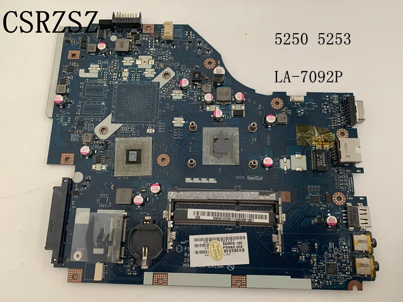 

CSRZSZ For Acer aspire 5253 5250 Laptop motherboard P5WE6 LA-7092P Test ok 100% original