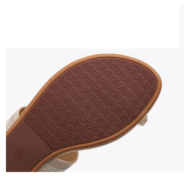 2023 New Sole sandals women's comfortable soft sole rhinestone sandals outside wear fashion lazy beach slippers large size AG008