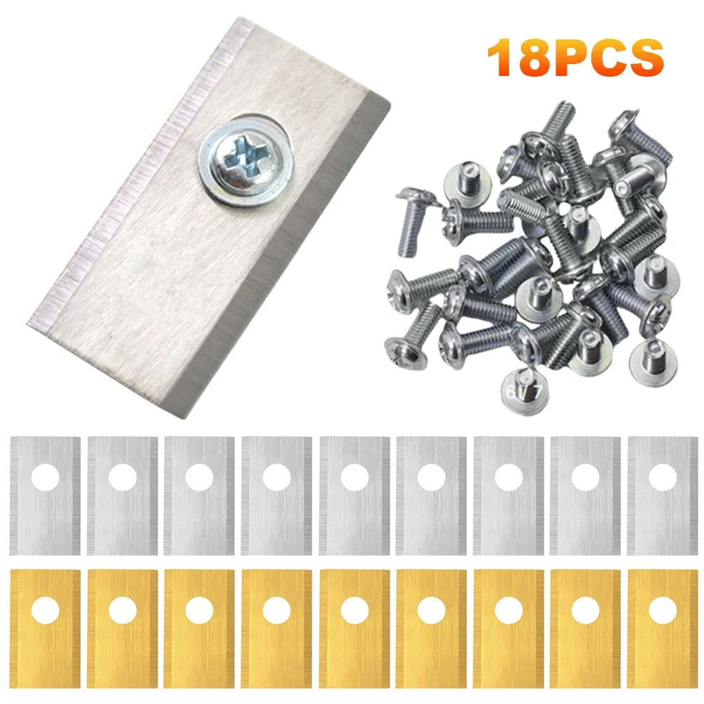 18-180Sets Blades Replacement Stainless Steel Blade Screws Kit Robotic Lawn Mowers Replacement for Worx Landroid Lawn Mowers