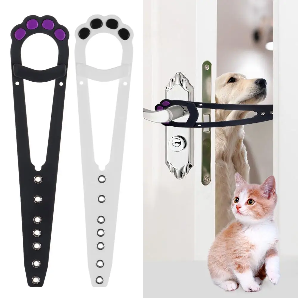 Easy to Install Home Adjustable Cat Litter boxes Fast Fle Keeps Dogs Out Pet Gates Latch Strap Cat Door Door Holder Latch