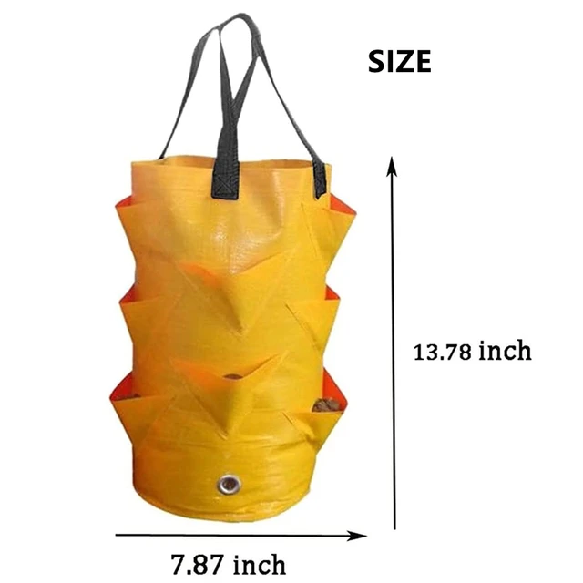 3L Kerti Ültetési Táska Eper Termesztése Többszájú Függőleges Virág Gyógynövény Paradicsom Ültetvényes Gardem Szerszám - Image 6