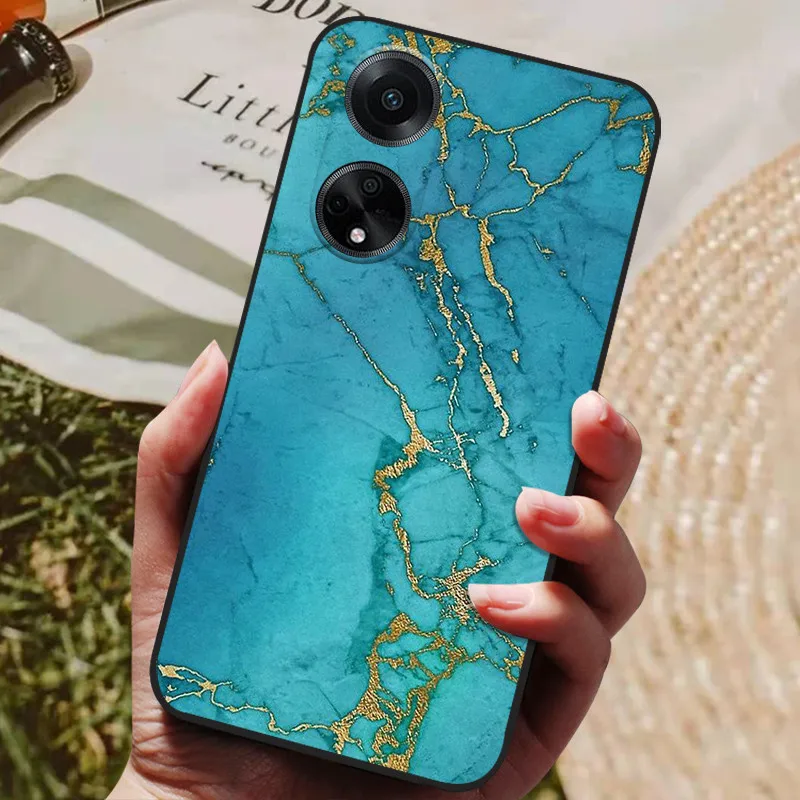 Stylish Black Silicone Painted Soft Phone Case - Premium TPU Protective Cover