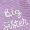 Toddler Baby Girl Boy Knitted Sweater Big Sister Pullover Sweatshirt Chunky Sweaters Sister Matching Outfit 5