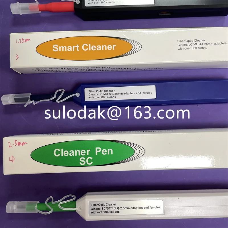 Cleaning Pen Fiber Tool 2.5mm MU 1.25mm SC FC ST LC Connector FTTH Optical Smart Cleaner Fiber Optic Universal Connector