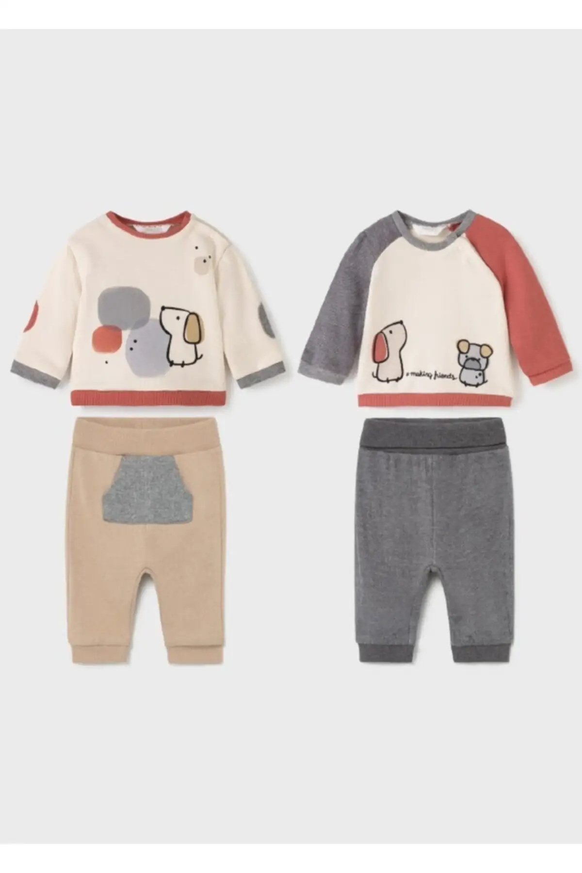 

Baby Boy Color Block 4-Piece Knitted Team Clothing