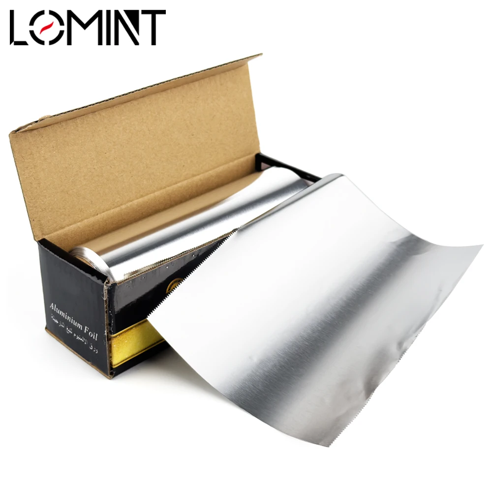 LOMINT – papier aluminium pour narguilé Premium, avec lame de scie, boîte de couleur, support de charbon de bois Shisha, accessoires Chicha, épaisseur 0.03mm