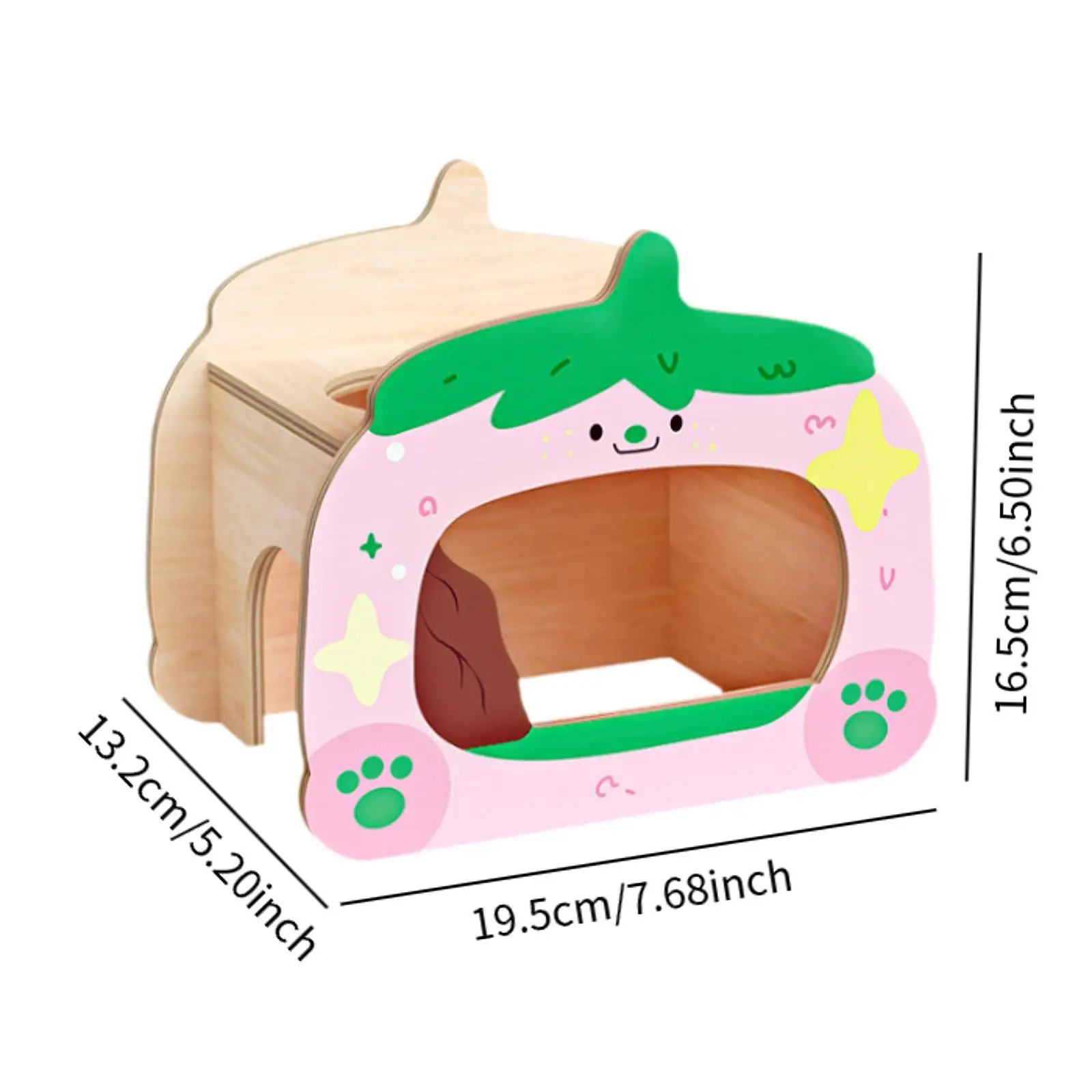 Hamster Bridge Habitat Decor Climbing Ladder Wooden Hiding Hut Reptile Hideout for Hamsters Other Small Pets Tortoise Rats Mice