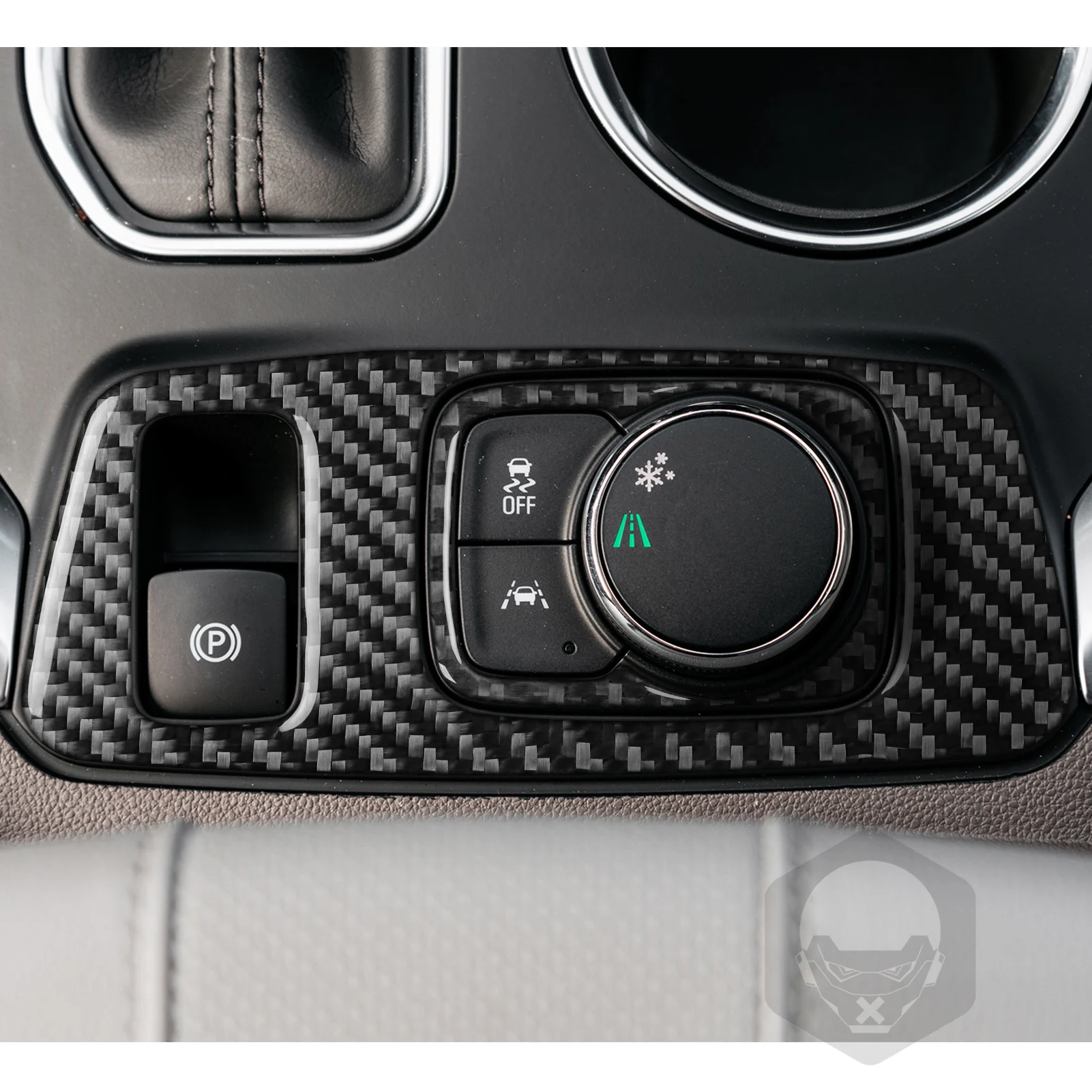 Chevrolet Traverse RS LT 2018-2023 실제 탄소 섬유 스티커 센터 콘솔 브레이크 패널 자동차 액세서리 인테리어 장식