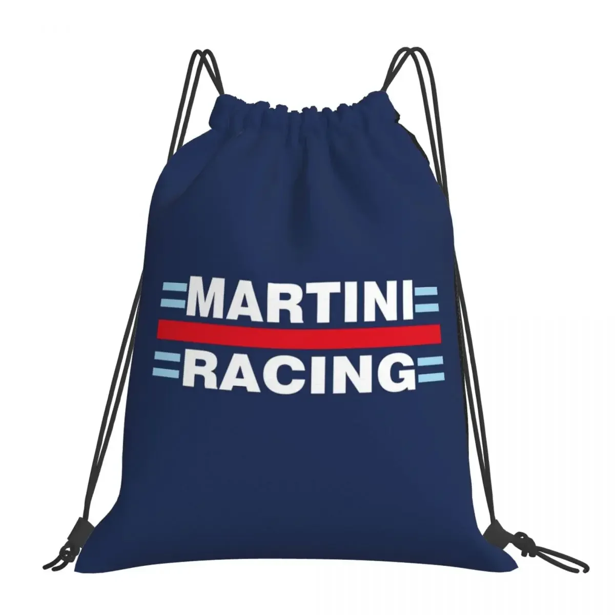 

Martini Racing (backgroundless) Backpack Portable Drawstring Bags Drawstring Bundle Pocket Shoes Bag Book Bags For Travel School