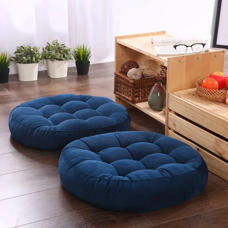 1Pcs Japanse Futon Vloer Pad Voor Zitten Lisdodde Wintereik Gras Opknoping Stoel Kussen Ronde Dikke Tatami Matras