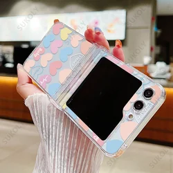 Love Pattern Shockproof Clear PC Folding Case - Samsung  Z Flip7 (A101)