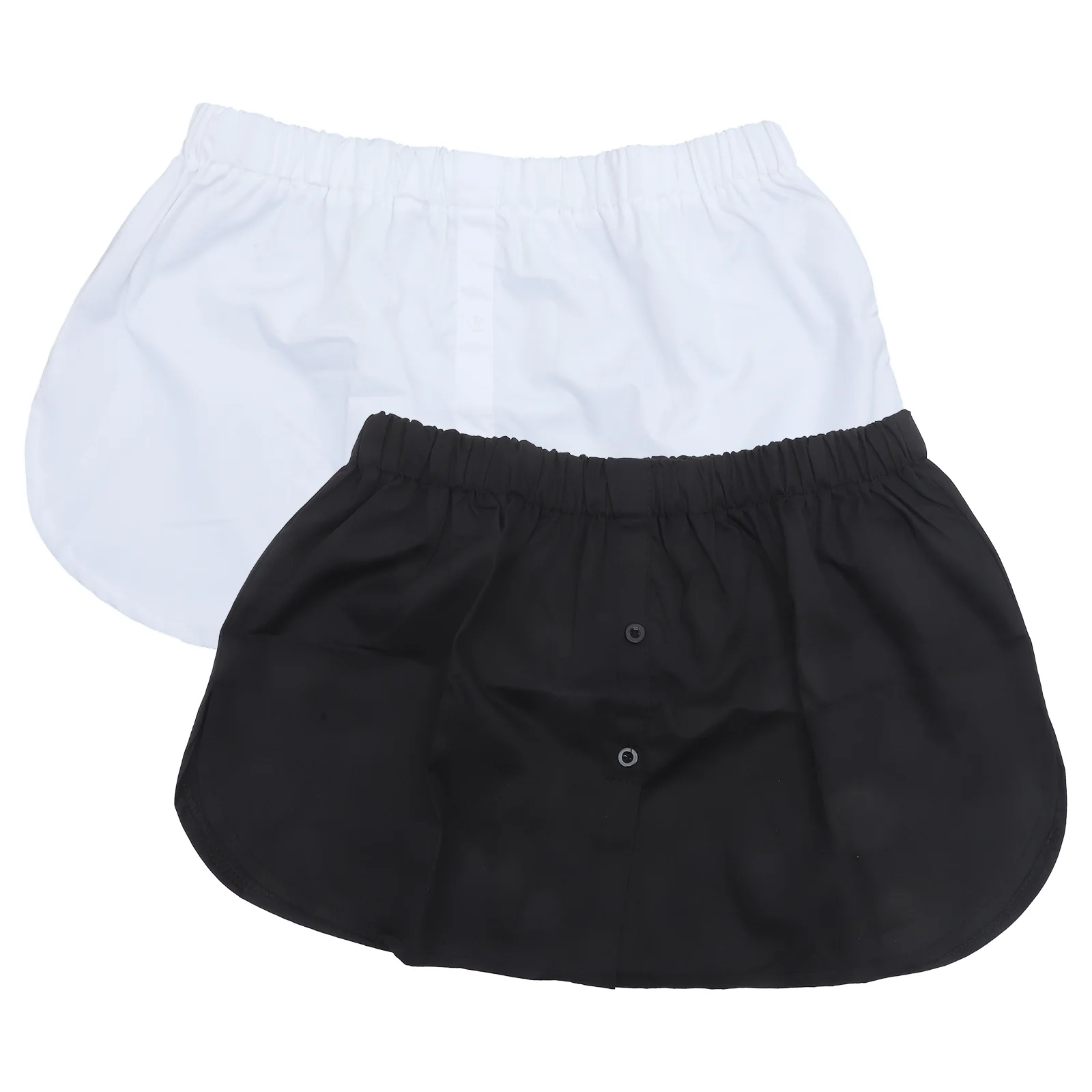 2 Pcs All-Match Fake Hem Tops Layering Half Length Skirts Shirt Extender Extenders for Acetate Girls Women's Miss