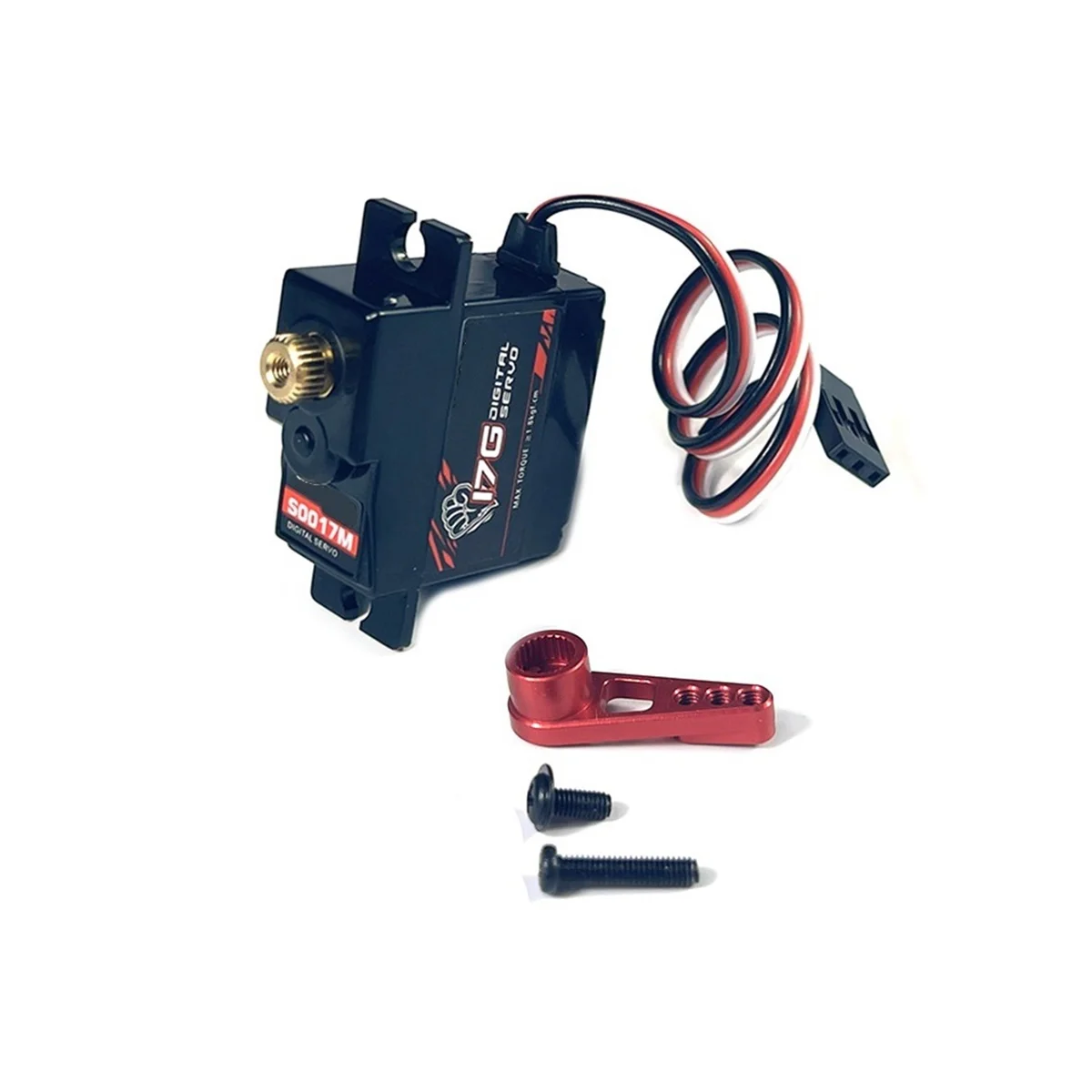 

17G 3.5KG Metal Gear Digital Servo and Metal Servo Arm S0017M for WPL C14 C24 MN D90 MN99S RC Car Upgrade Parts,1