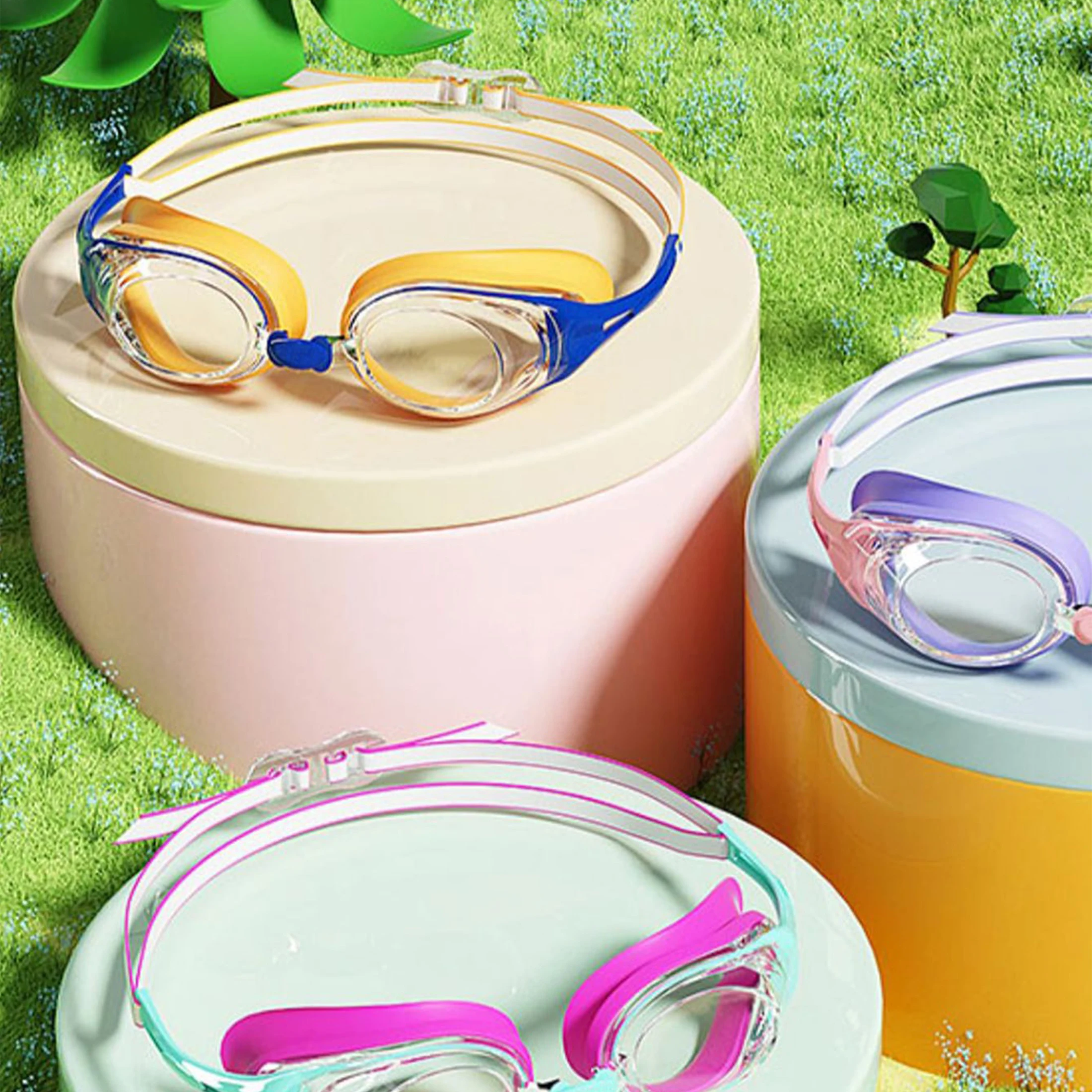Waterproof Anti Fog Swimming Goggles UV Children Professional Colored Lenses Kids Eyewear Swimming Glasses Eyewear Gafas Nata 2