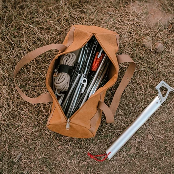 Borsa portaoggetti per attrezzi da campeggio borsa per palo per tenda a cilindro di grande capacità borsa per unghie a terra leggera con picchetto per tenda per campeggio all'aperto
