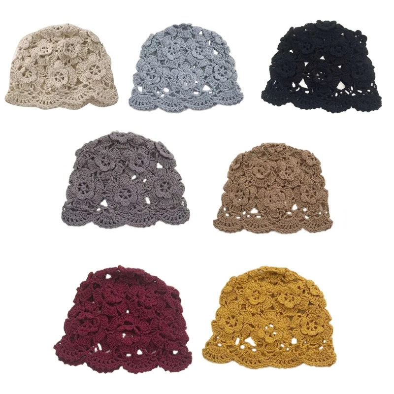 

Floral Hollow-out Summer Cap Multipurpose Party Hat Household for Indoor Outdoor Traveling Camping Hiking Dropship