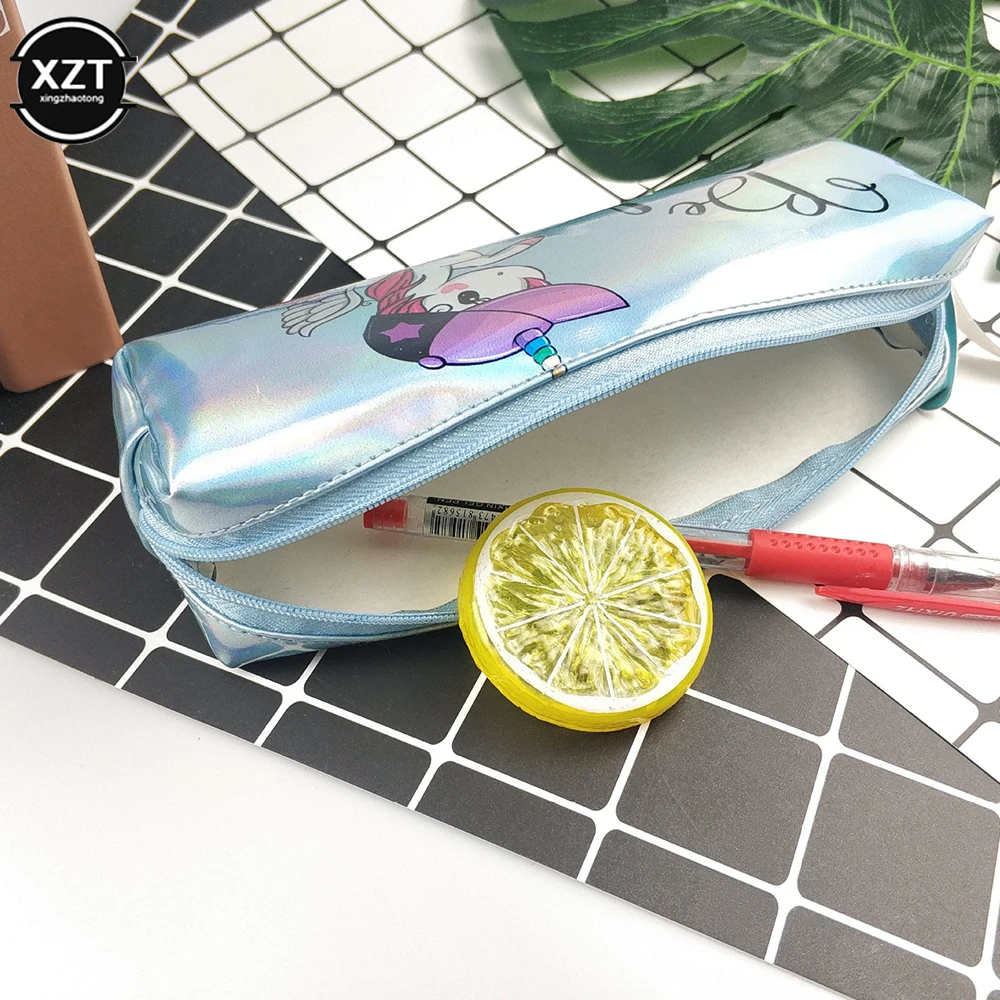Pencil Case Holographic Laser Unicorn Pen Bag For Girl Boys Student Large Capacity Waterproof Pen Box School Supply Stationery pencil cases