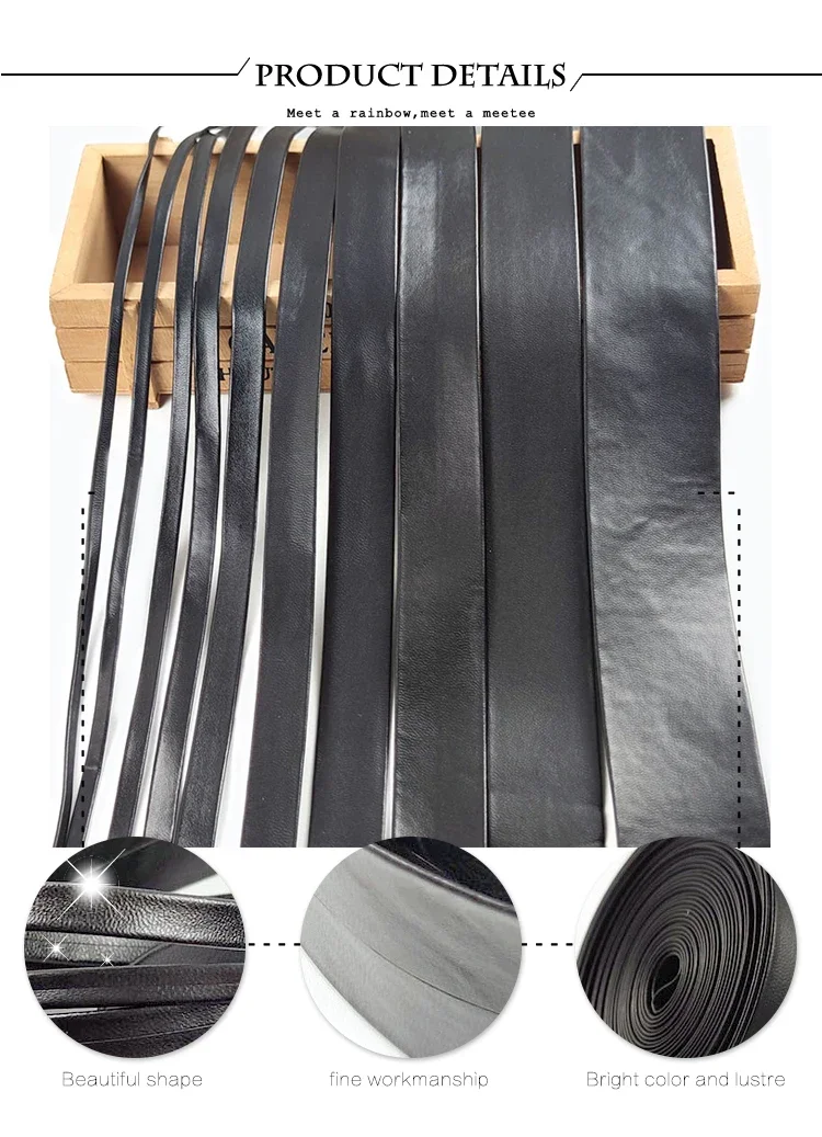 5Meters 3-50mm PU Leather Cord Necklace Soft Ribbon Webbings Decoration String Rope DIY Sewing Craft Accessories