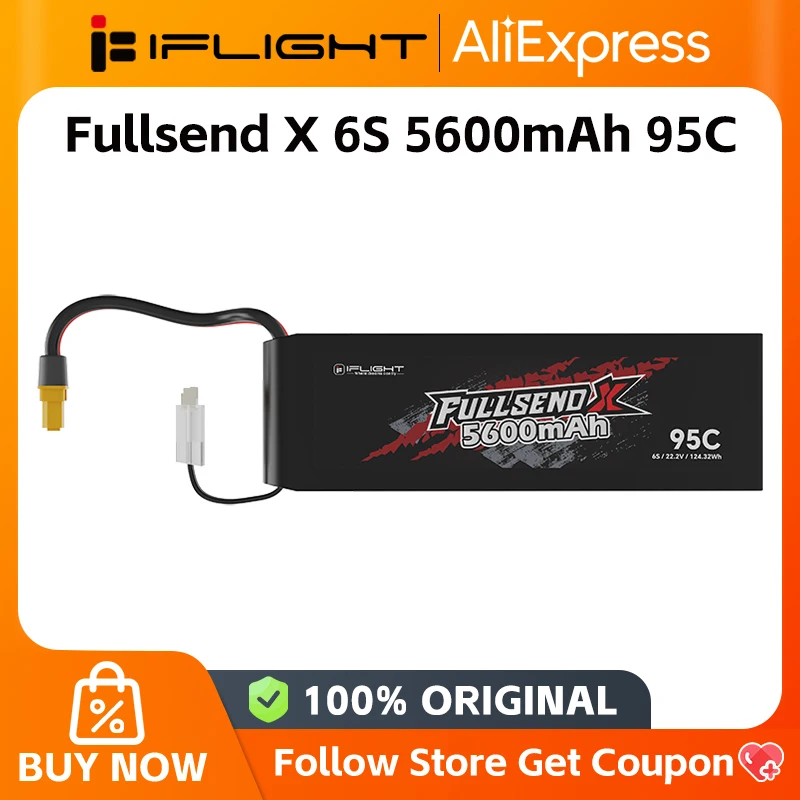 iFlight Fullsend 6S 5600mAh 22.2V 95C LIPO Battery with XT60