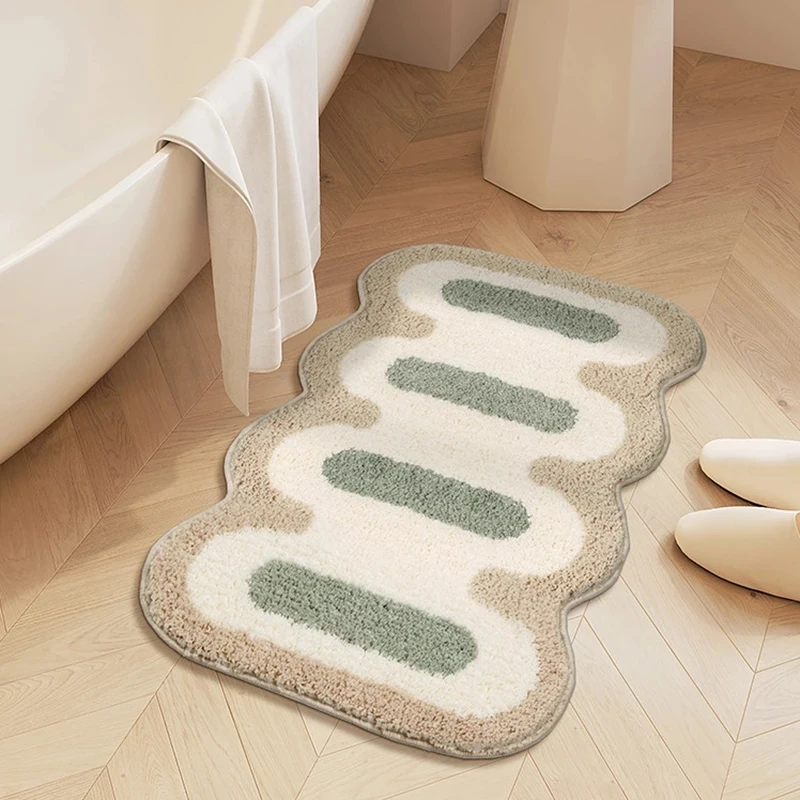 

Cartoon Tufting Bathroom Mat Soft Fluffy Rug Bedroom Bedside Carpet Doormat Floor Anti Slip Pad Aesthetic Home Room Decor