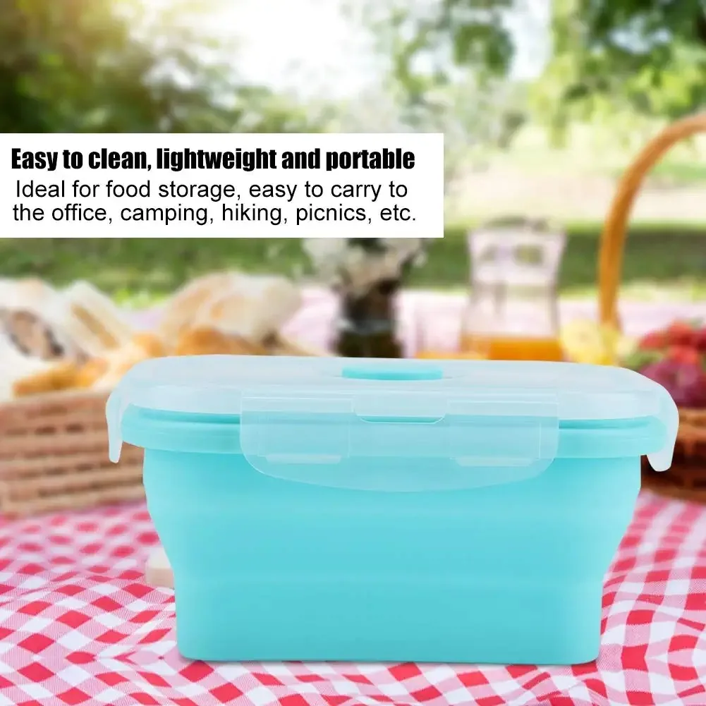 4 Sizes Collapsible Silicone Food Container Home Kitchen Outdoor Food  Storage