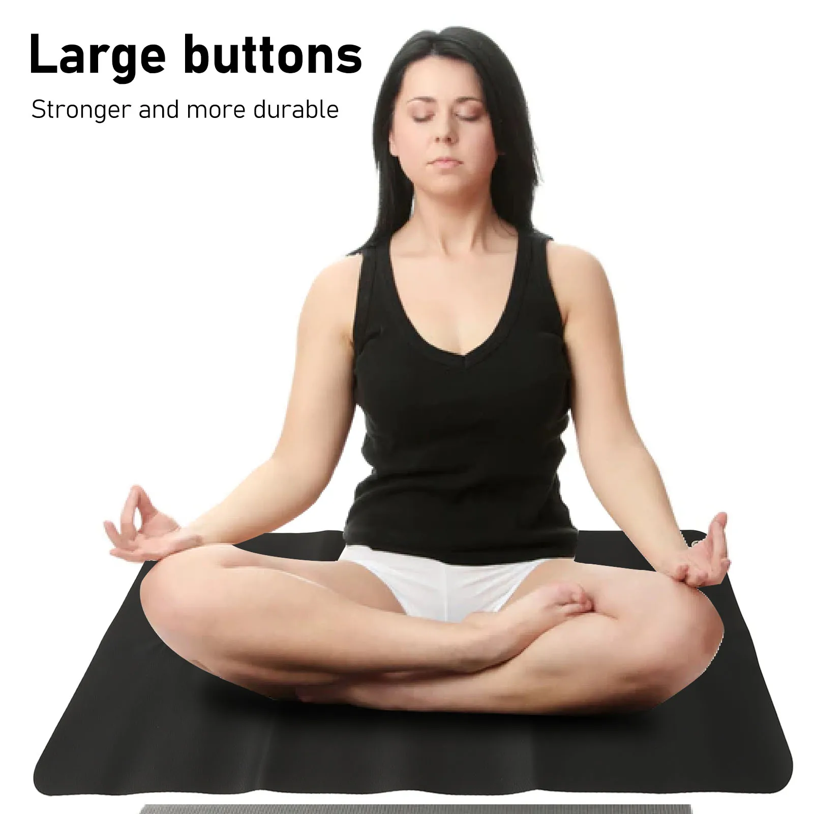 Grounding Mat Large Black Earthing Grounding Pad For Elderly Foot Therapy Relieving Anxiety Sleep Mat Sheet